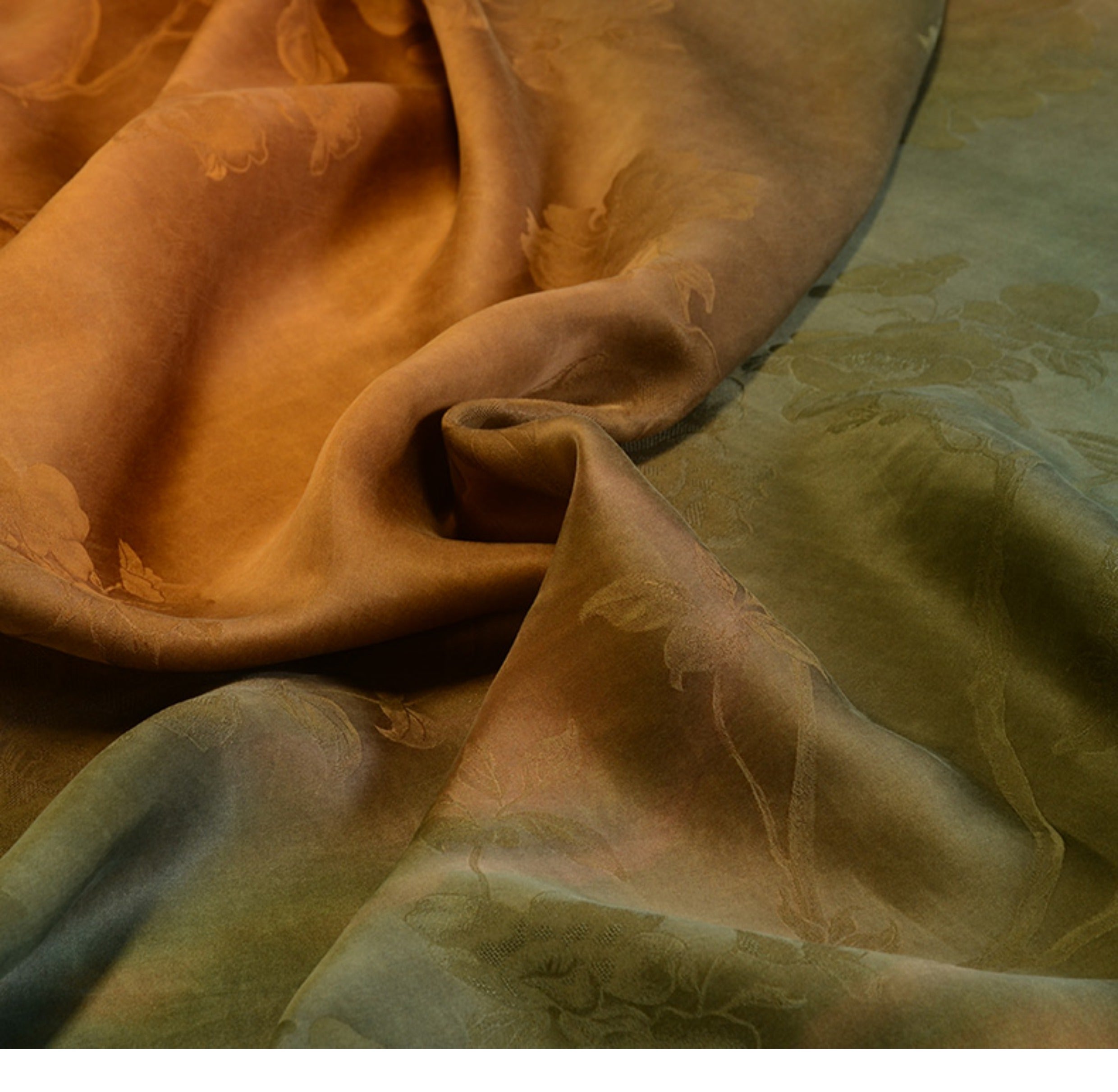 YPJBHL - Handmade 26 Momme HUALUO Jacquard Mud Silk Fabric (Openwork texture) - 138cm by the Yard