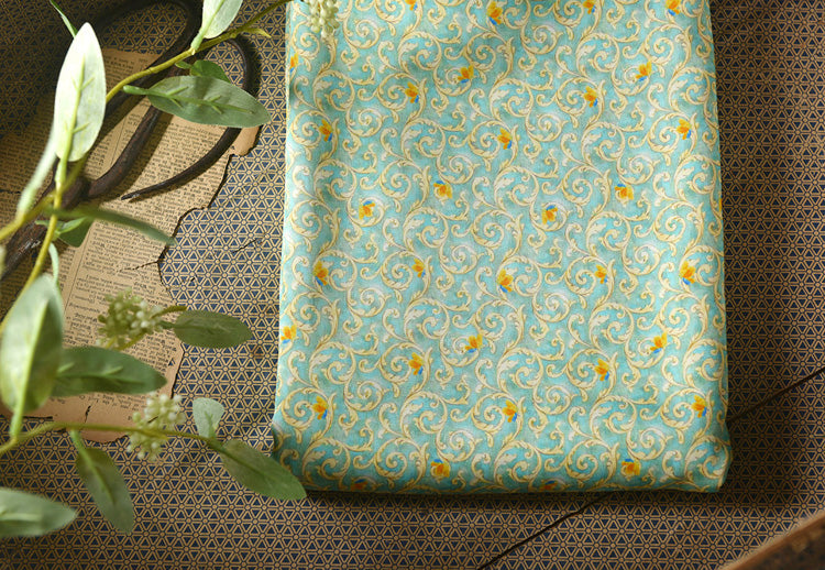 RYLIUYIN - Hight 60 Count Rayon Satin Faux Silk Chinese Style Floral Cheongsam Dress Fabric - 145cm wide by the Yard