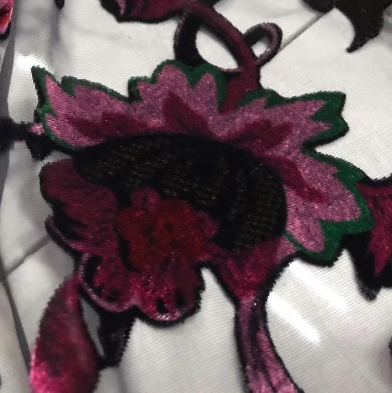 JIUHEN - Semi-sheer with a Draping Effect  Burnout Silk Velvet Satin Fabric - 114cm wide by the Yard