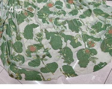 MALDLV - Semi-sheer with a Draping Effect Sheer Burnout Silk Velvet Satin Fabric - 140cm wide by the Yard