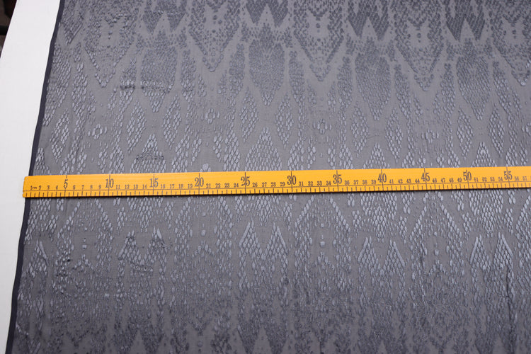 JFHHSP - 11 Momme Faux Snakeskin Pattern Style Sheer Burnout Silk Devore Satin Fabric - 114cm wide by the Yard