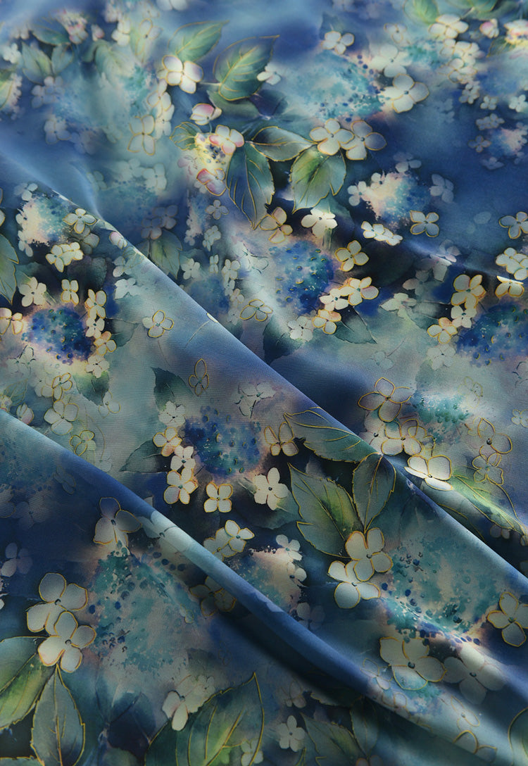 RYHUASEN- Hight 60 Count Rayon Satin Faux Silk Chinese Style Floral Cheongsam Dress Fabric - 145cm wide by the Yard