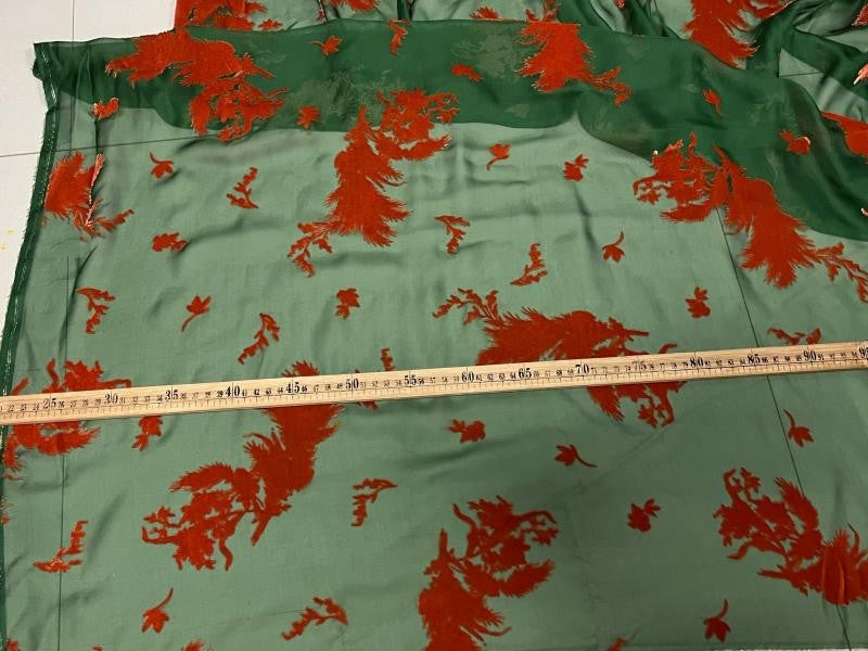 GAOMIL - Semi-sheer with a Draping Effect Sheer Burnout Silk Velvet Satin Fabric - 140cm wide by the Yard