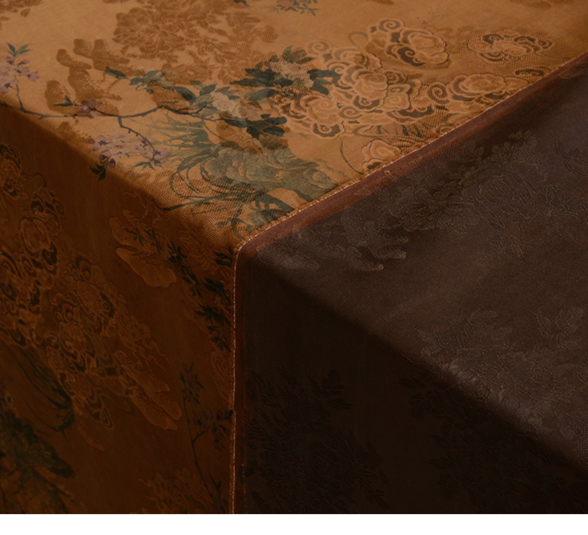 YPZMXY - Handmade 26 Momme HUALUO Jacquard Mud Silk Fabric (Openwork texture) - 110cm by the Yard