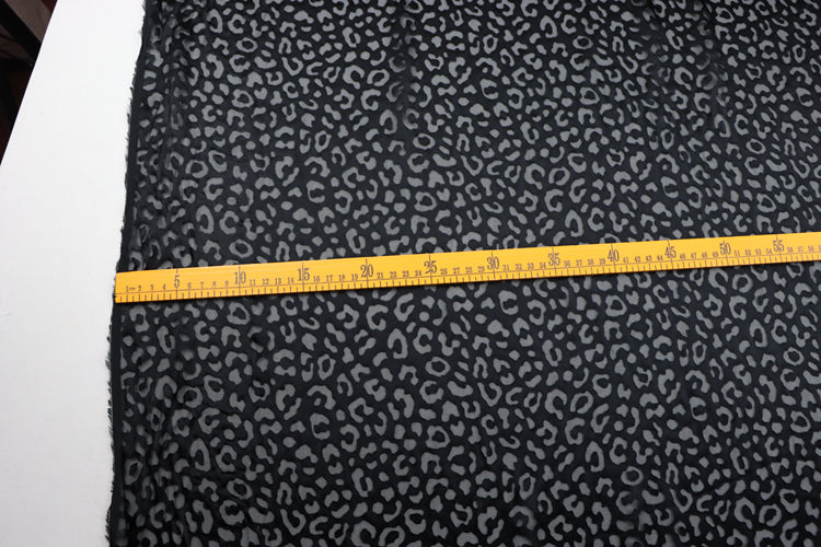 JFHHQQ - 16 Momme Black Sheer Burnout Silk Devore Satin Fabric - 140cm wide by the Yard