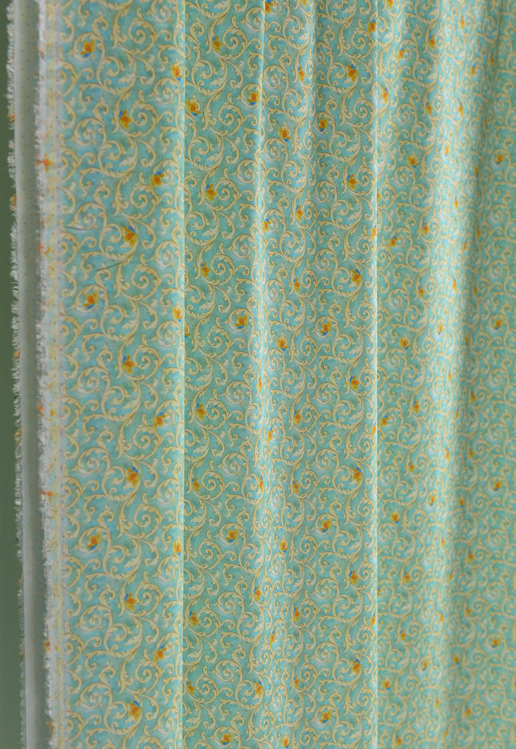 RYLIUYIN - Hight 60 Count Rayon Satin Faux Silk Chinese Style Floral Cheongsam Dress Fabric - 145cm wide by the Yard