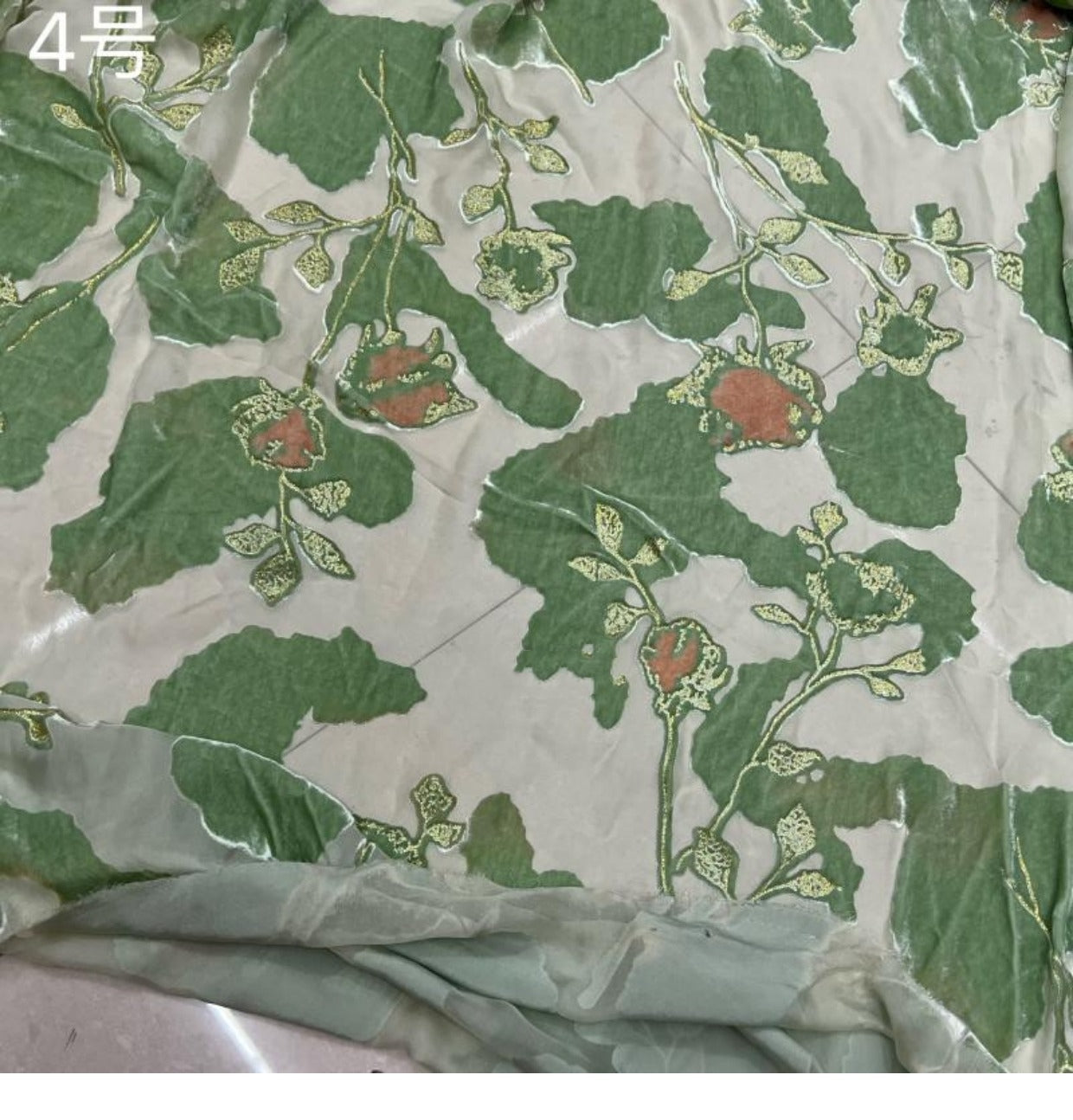 MALDLV - Semi-sheer with a Draping Effect Sheer Burnout Silk Velvet Satin Fabric - 140cm wide by the Yard