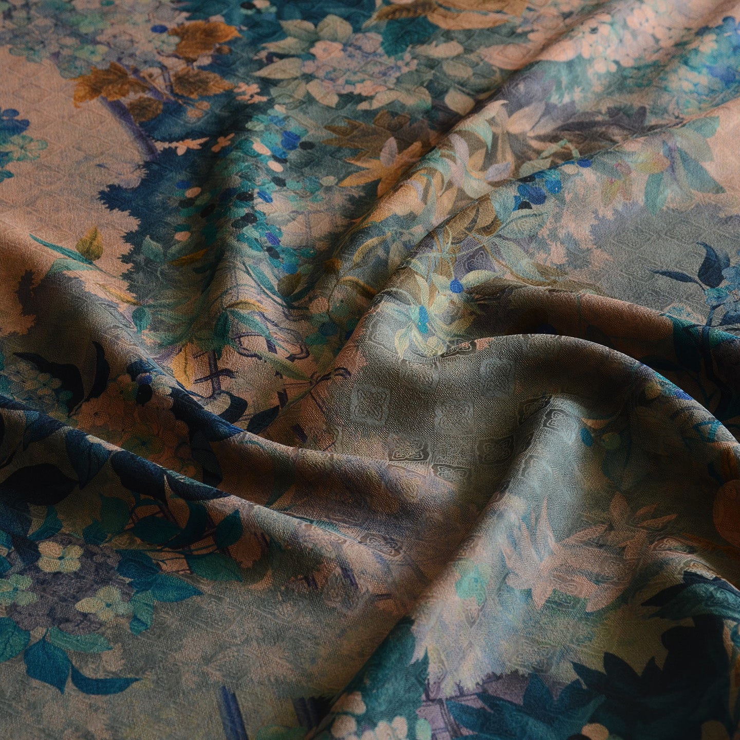 YPQUBA - Handmade 24 Momme HUALUO Jacquard Mud Silk Fabric (Openwork texture) - 110cm by the Yard