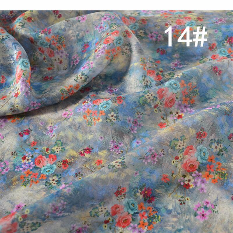 LRXCSS - Vintage Style Floral Printed  42 Thread Count Ramie Fabric - 140cm wide by the Yard