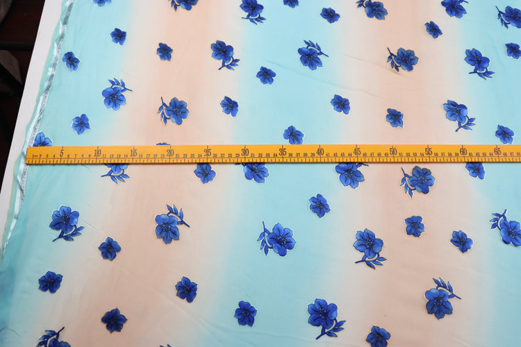 JFHJIB - 8 Momme Gradient Style Sheer Burnout Silk Devore Satin Fabric - 120cm wide by the Yard