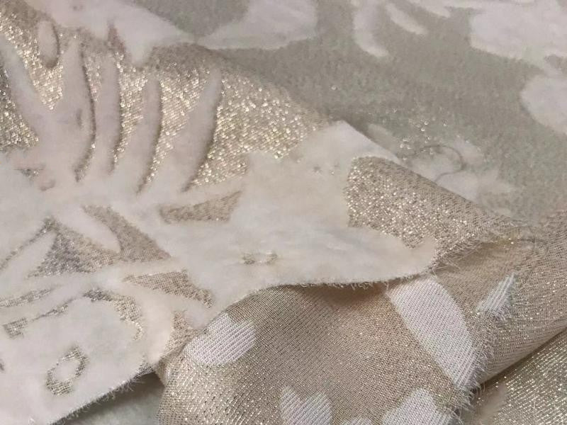 ZJINLW - New Soft and Comfortable Opaque Jacquard Silk Burnout Velvet Fabric - 135cm wide by the Yard