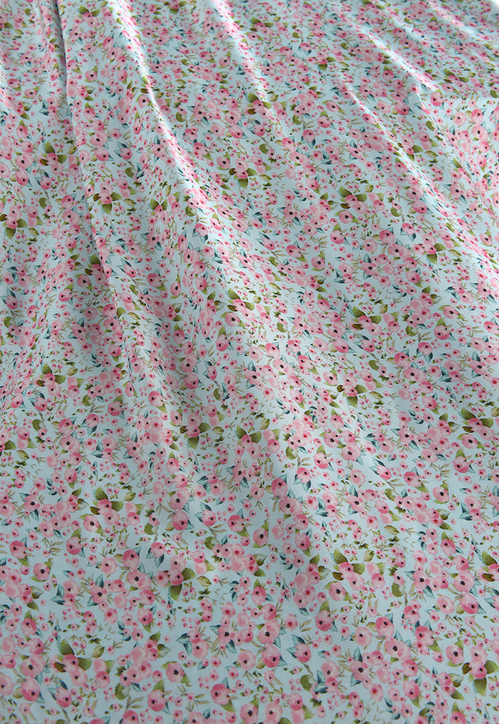 RYXUEGUO - Hight 60 Count Rayon Satin Faux Silk Chinese Style Floral Cheongsam Dress Fabric - 145cm wide by the Yard