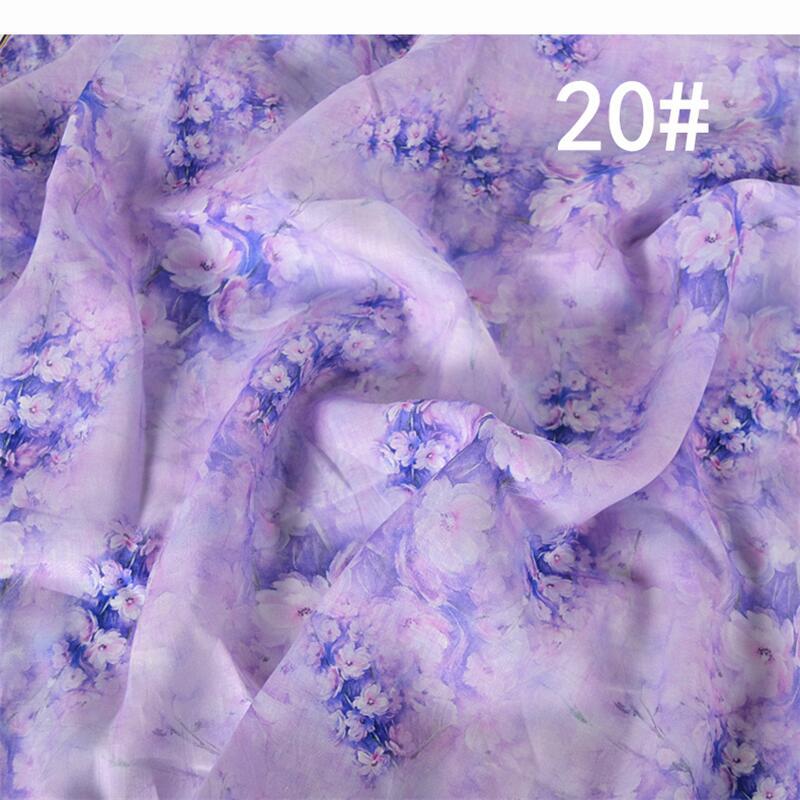 LRXCSS - Vintage Style Floral Printed  42 Thread Count Ramie Fabric - 140cm wide by the Yard