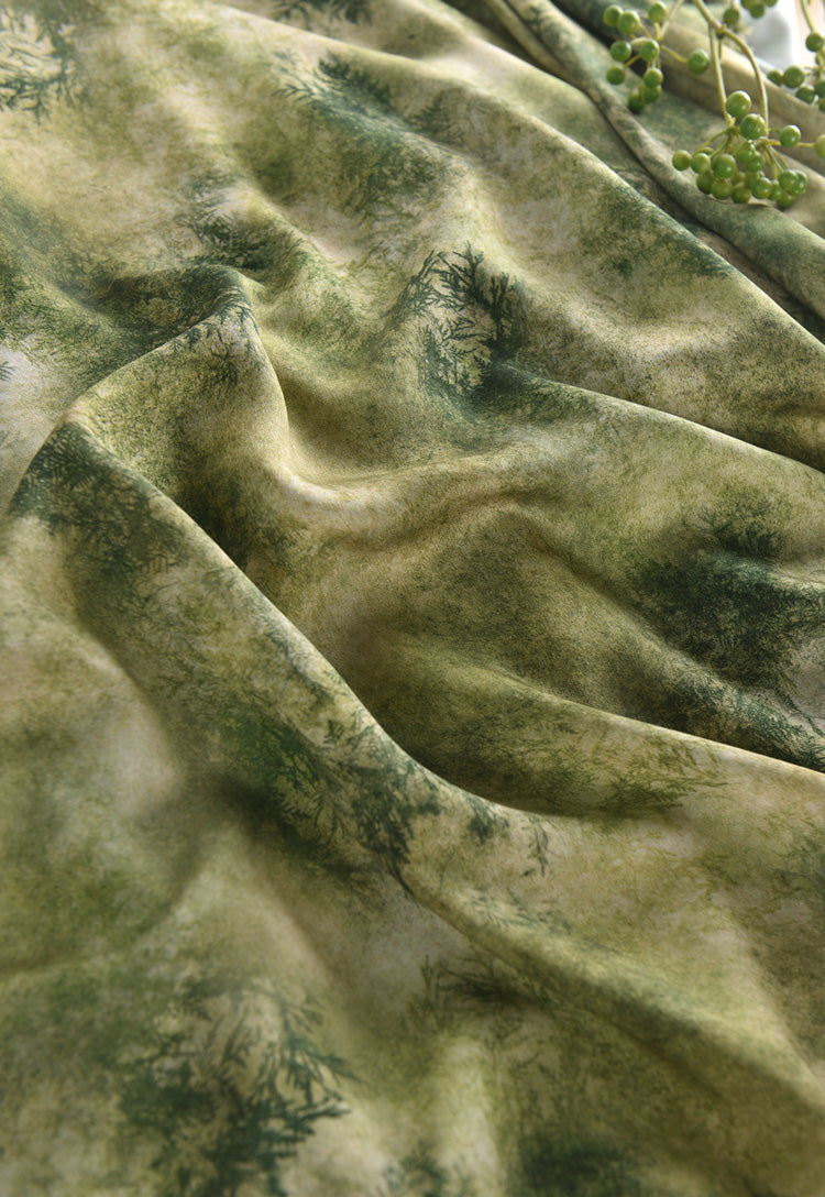 RYSHANLV - Hight 60 Count Rayon Satin Faux Silk Chinese Style Floral Cheongsam Dress Fabric - 145cm wide by the Yard