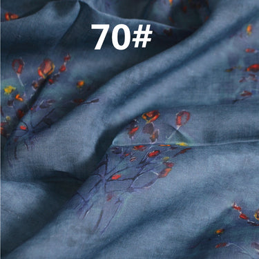 LRLXCX- Pastoral Style Floral Printed 42 Thread Count Ramie Fabric - 140cm wide by the Yard