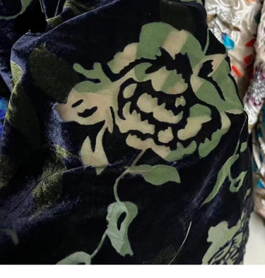 HEIJIO - Semi-sheer with a Draping Effect Sheer Burnout Silk  Velvet Satin Fabric - 140cm wide by the Yard