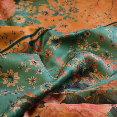 YPFDMD - Handmade 28 Momme HUALUO Jacquard Mud Silk Fabric (Openwork texture) - 110cm by the Yard