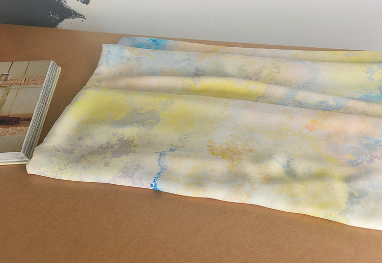 RYYUNLAN - Hight 60 Count Rayon Satin Faux Silk Chinese Style Floral Cheongsam Dress Fabric - 145cm wide by the Yard