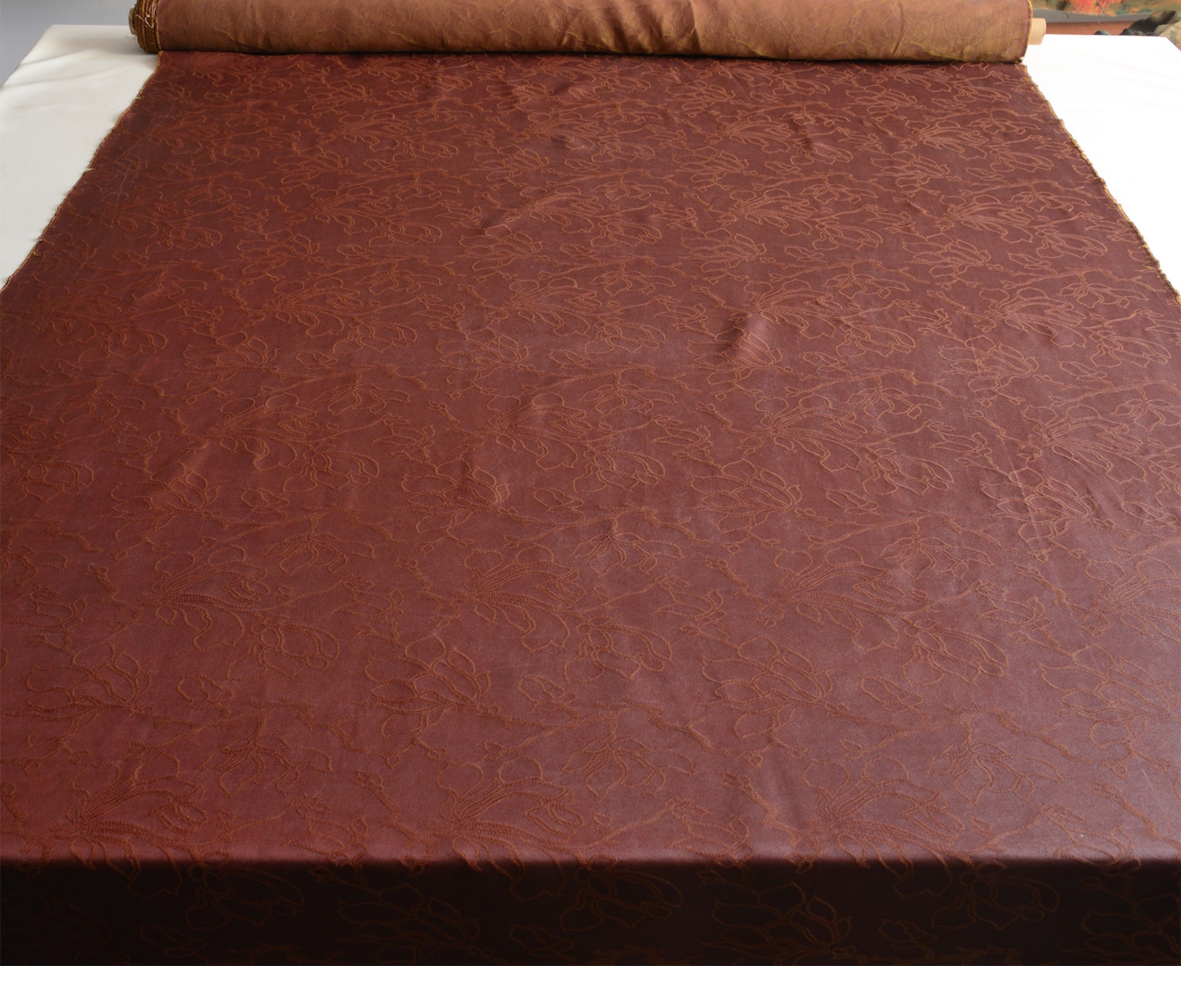 YPHLIU - Handmade 30 Momme HUALUO Jacquard Hong Yunsha Mud Silk Fabric (Openwork texture) - 110cm by the Yard