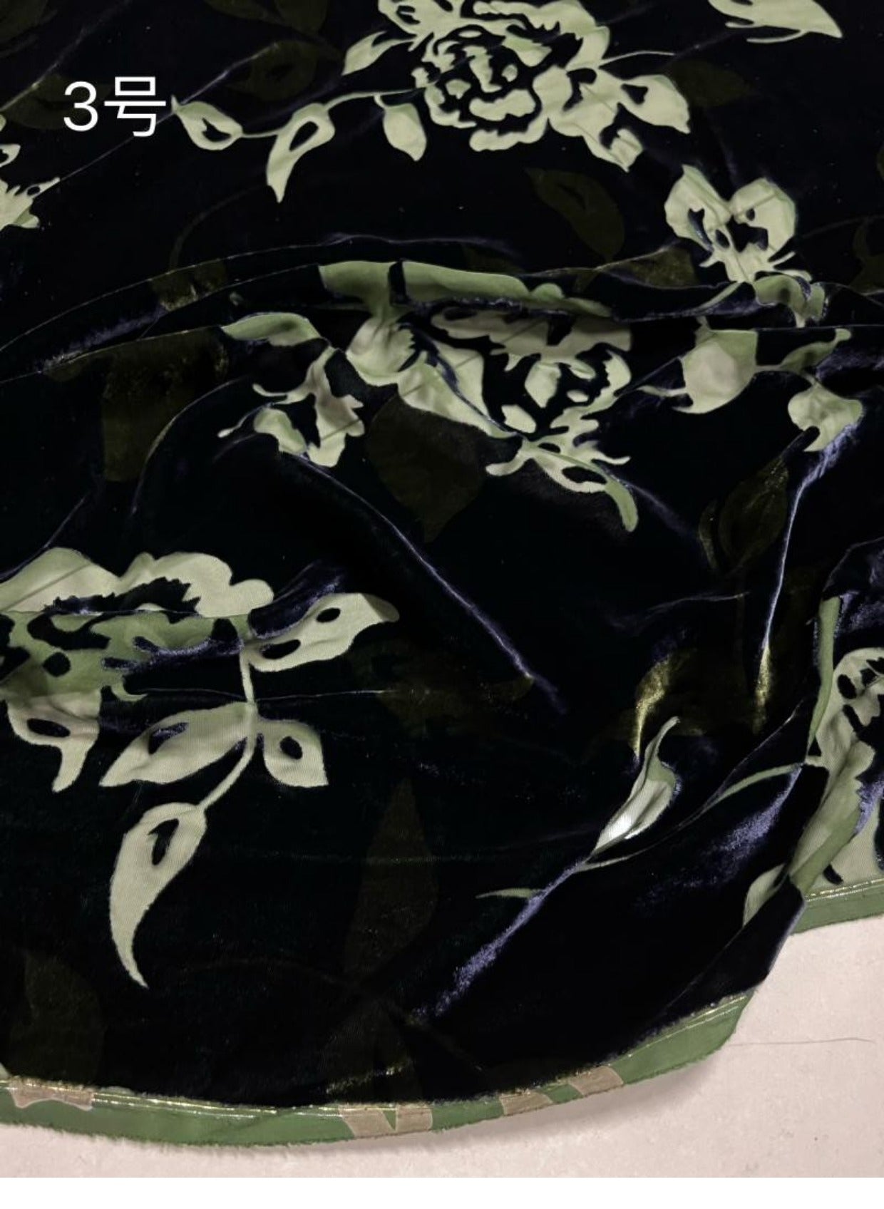 HEIJIO - Semi-sheer with a Draping Effect Sheer Burnout Silk  Velvet Satin Fabric - 140cm wide by the Yard