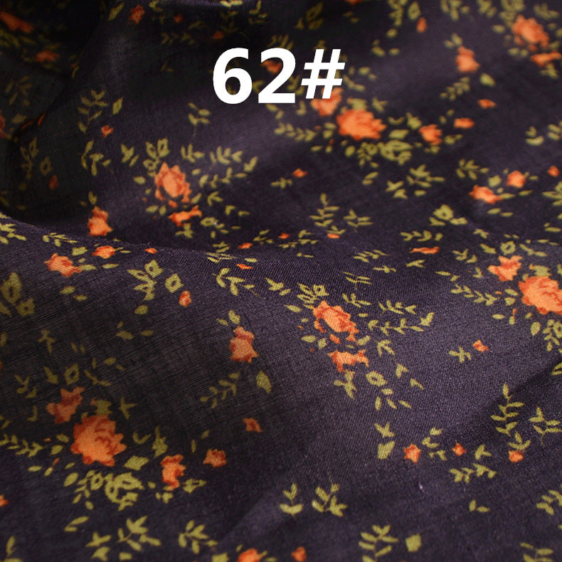 LRLHEXL - Pastoral Style Floral Printed 42 Thread Count Ramie Fabric - 140cm wide by the Yard