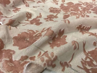 ZJINLP - New Soft and Comfortable Opaque Jacquard Silk Burnout Velvet Fabric - 135cm wide by the Yard