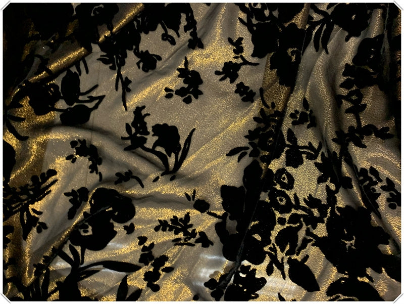 ZJINLB - New Soft and Comfortable Opaque Jacquard Silk Burnout Velvet Fabric - 135cm wide by the Yard