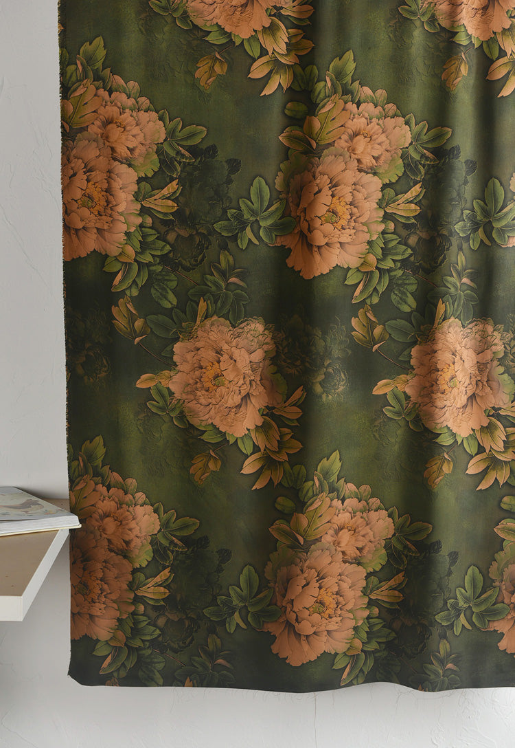 RYXIYANG- Hight 60 Count Rayon Satin Faux Silk Chinese Style Floral Cheongsam Dress Fabric - 145cm wide by the Yard