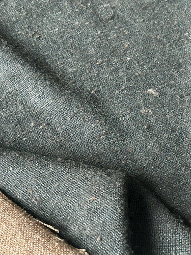 KCYEZUOSI - 78 Momme 100% Tussah Slub Mud Silk Fabric, Black and Brown,108cm wide by the Yard