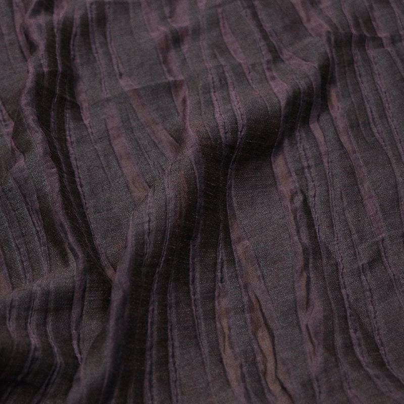 MEIZI - Handmade Mud Silk Special Cut Flower Silk Linen Fabric - 140cm wide by the Yard