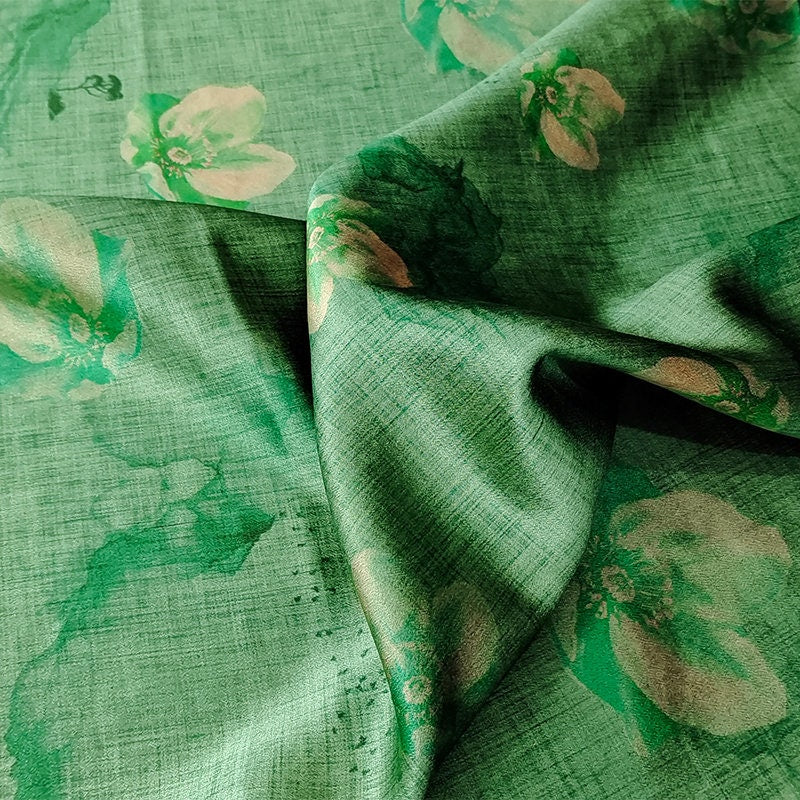 LJG- Handmade 40 Momme Mud Silk Satin Fabric By the Yard