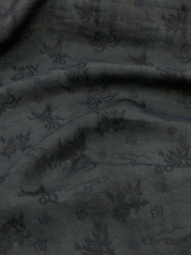 LGITIH - 15 Momme Handmade Bluish-purple Cracks  Jacquard Plant Dye Mud Silk Fabric, 114cm by the Yard