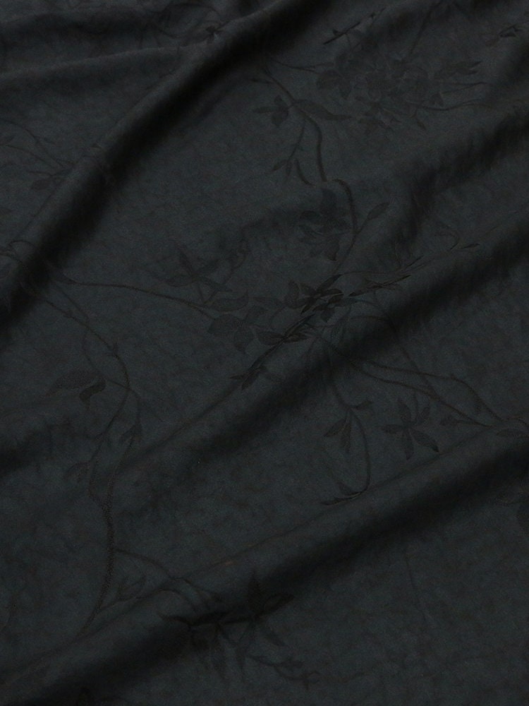 CRBELL - Coffee Red 28 Momme Handmade Jacquard Plain Satin Plant Dye Mud Silk Fabric, 135cm by the Yard