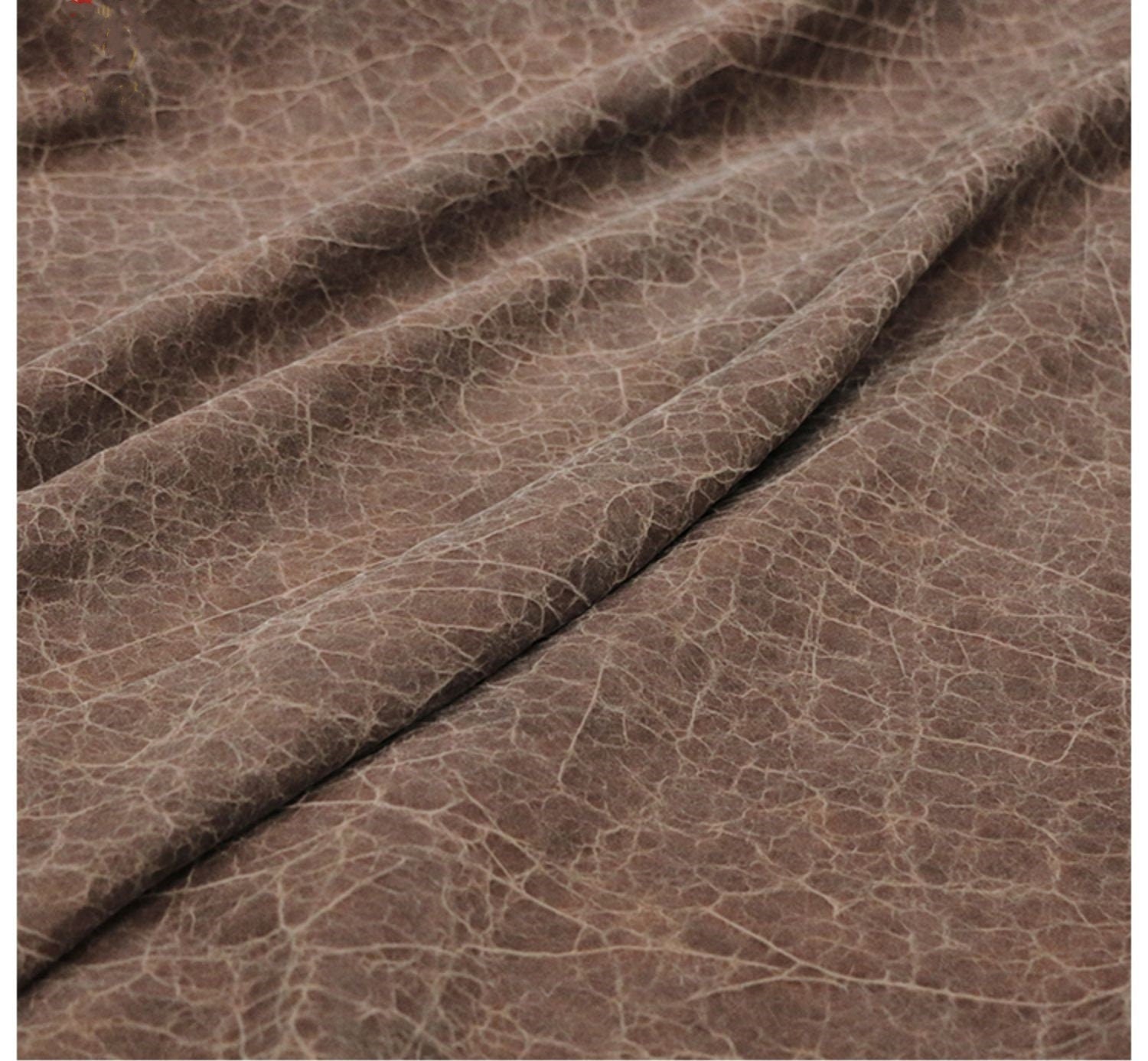 CRACKS - Black and Brown 22 Momme Handmade Plant Dye Mud Silk Fabric, 110cm by the Yard