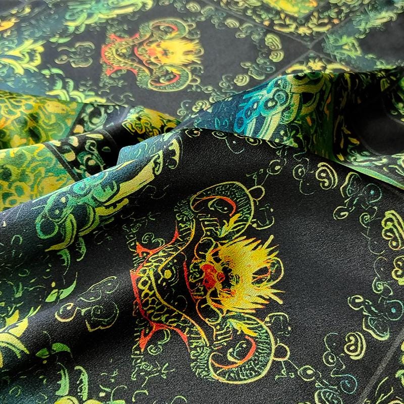 GUYLKA - Handmade 40 Momme Mud Silk Satin Fabric -112cm By the Yard