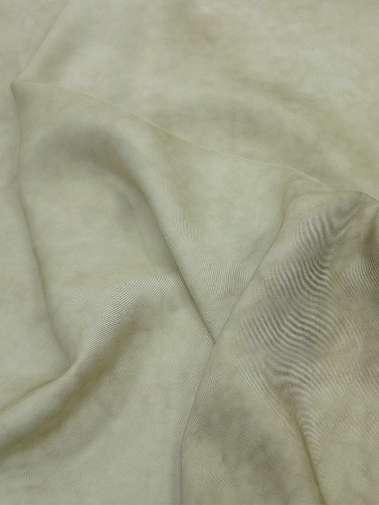 TWILL - 18 Momme Dirty Dyeing Distressed Twill Silk Fabric Made of Mulberry Silk - 135cm by the Yard