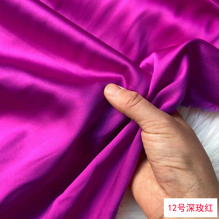 80 Colors #1-25 - 19 momme Stretch Silk Satin Fabric - 140cm wide by the Yard