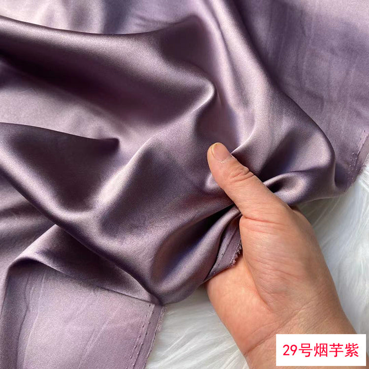 80 Colors #1-25 - 19 momme Stretch Silk Satin Fabric - 140cm wide by the Yard