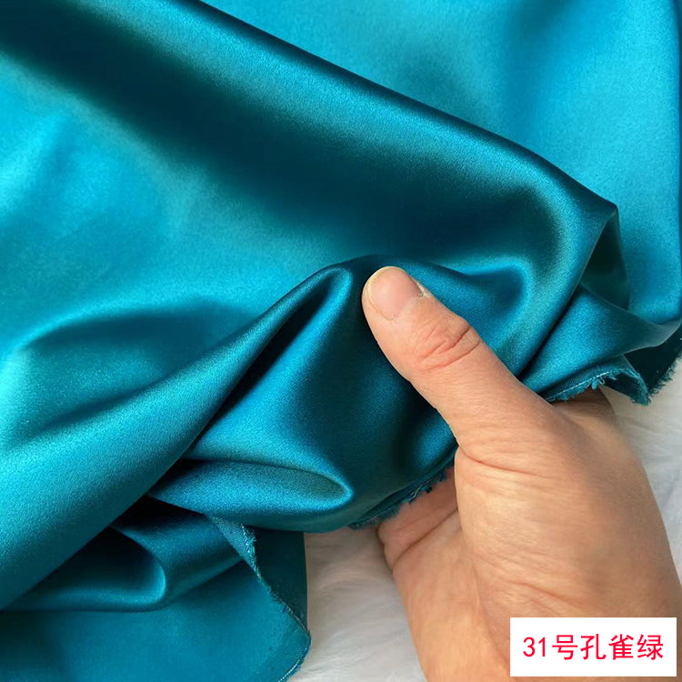 80 Colors #1-25 - 19 momme Stretch Silk Satin Fabric - 140cm wide by the Yard