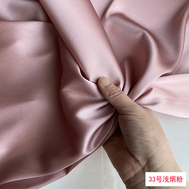 80 Colors #1-25 - 19 momme Stretch Silk Satin Fabric - 140cm wide by the Yard