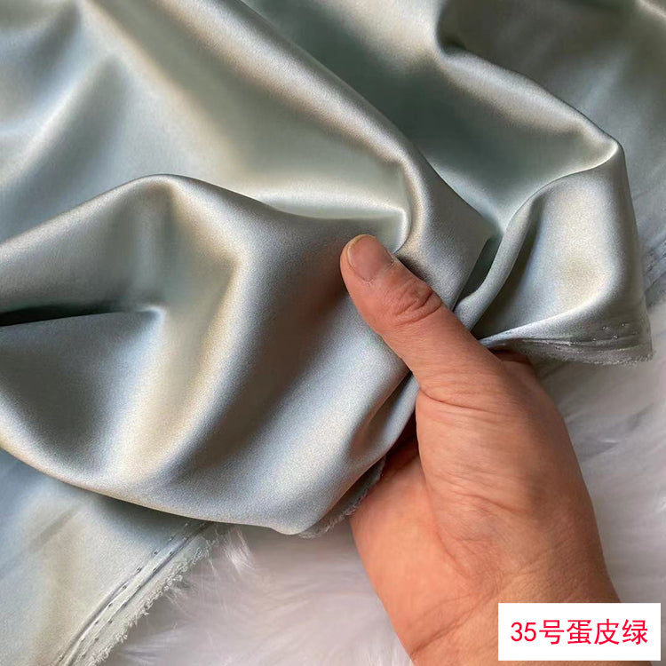 80 Colors #1-25 - 19 momme Stretch Silk Satin Fabric - 140cm wide by the Yard