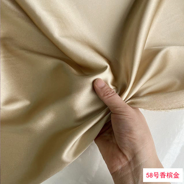 80 Colors #1-25 - 19 momme Stretch Silk Satin Fabric - 140cm wide by the Yard