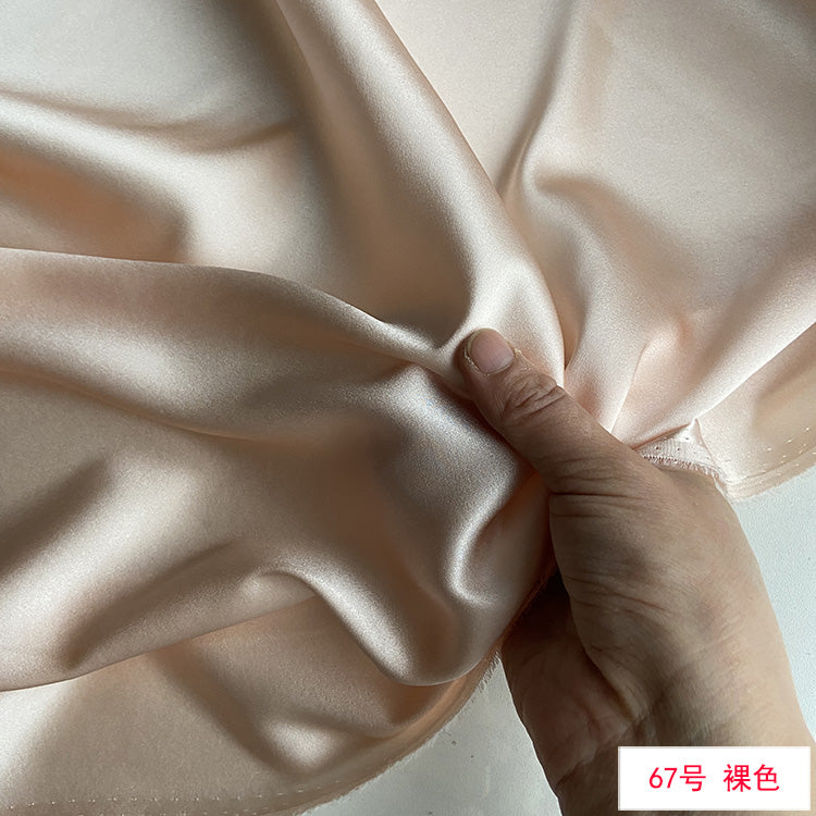 80 Colors #1-25 - 19 momme Stretch Silk Satin Fabric - 140cm wide by the Yard