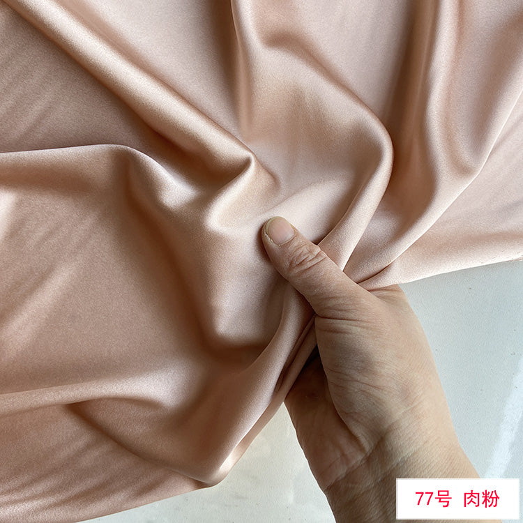 80 Colors #1-25 - 19 momme Stretch Silk Satin Fabric - 140cm wide by the Yard