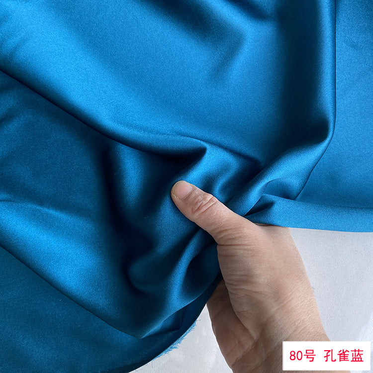 80 Colors #1-25 - 19 momme Stretch Silk Satin Fabric - 140cm wide by the Yard