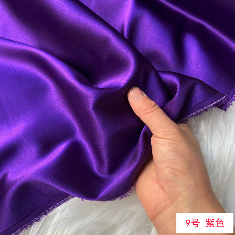 80 Colors #1-25 - 19 momme Stretch Silk Satin Fabric - 140cm wide by the Yard