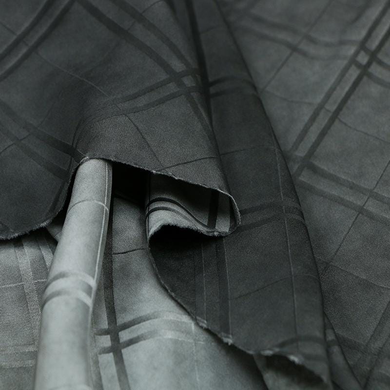 LZZRGL - 19 Momme Vintage Style Dirty Dyed Jacquard Sangbo Satin Silk Fabric - 135cm wide by the Yard