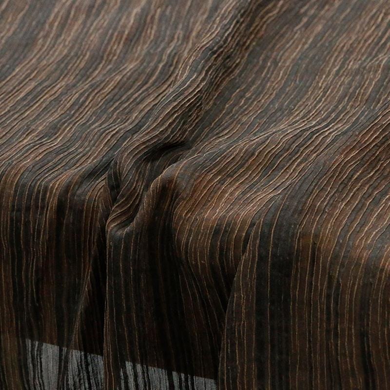 GUFSUY - Handmade 15 Momme Mud Silk Crinkled Crepe Fabric - 116cm wide by the Yard
