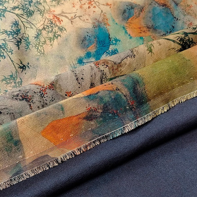SSZL - Handmade 40 Momme Mud Silk Satin Fabric By the Yard