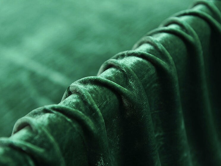ON SALE - Solid Jade Green Velvet Fabric 114cm wide - 4 Yards